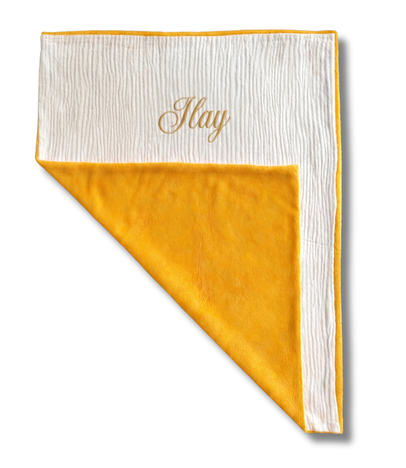 Couverture Douillette Ocre personnalisée