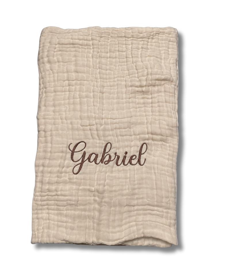 Couverture légère - 100% gaze de coton beige