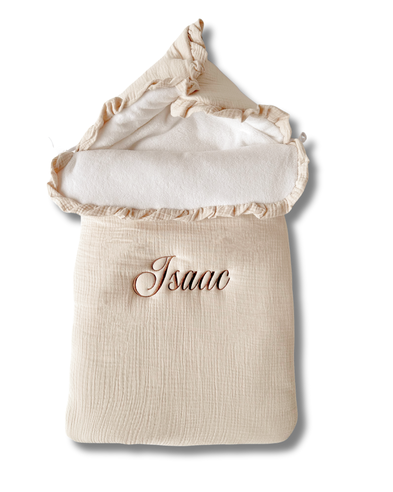 Chancelière polaire beige clair personnalisée