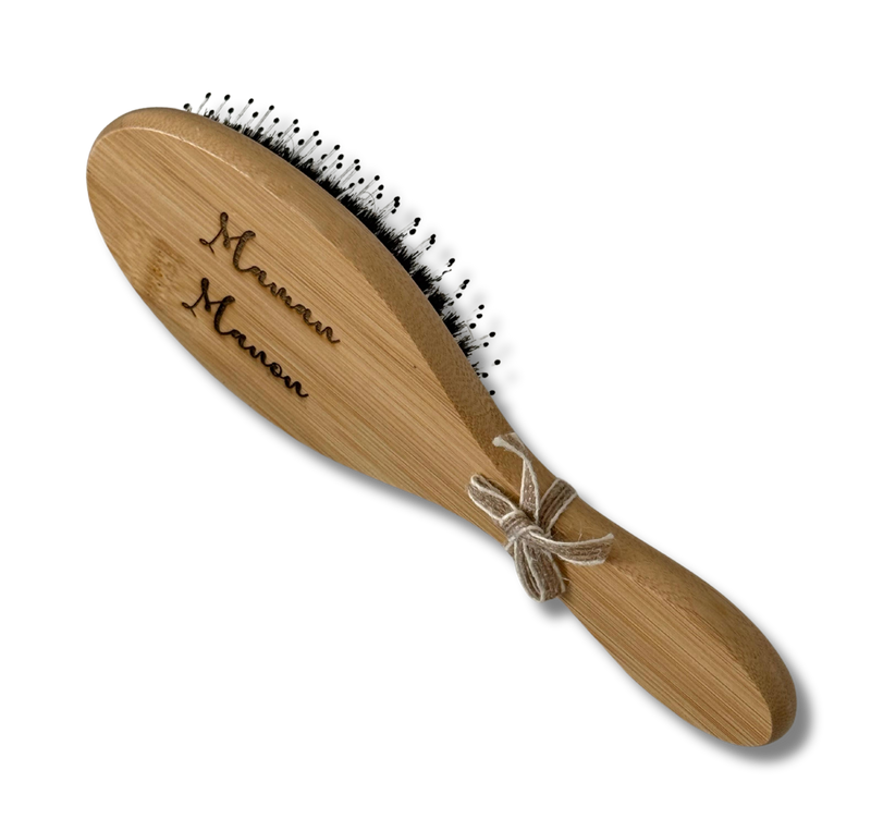 Brosse en bois adulte gravée