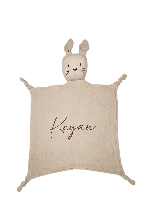Doudou Lapinou plat — Gaze de coton