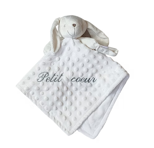 Doudou Lapin - Minky blanc