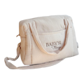 Sac à langer personnalisé - Beige brodé personnalisé au prénom de bébé — Edenelle Création