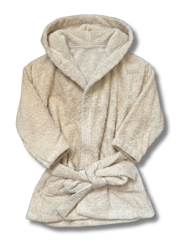 Peignoir 1-2ans personnalisé - Eponge beige