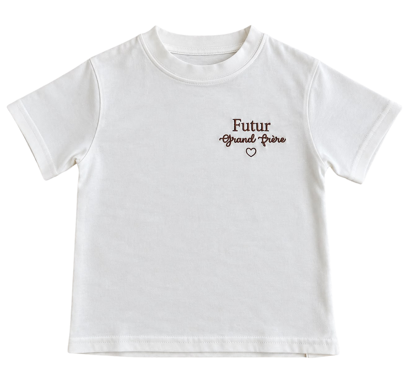 T-shirt Futur Grand Frère / Future Grande Sœur brodé personnalisé
