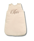 Gigoteuse beige clair personnalisée brodé personnalisé au prénom de bébé — Edenelle Création