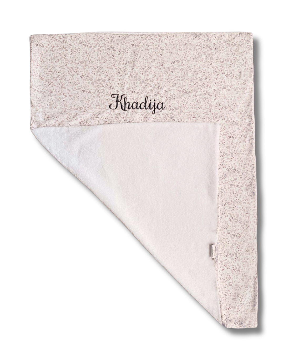Couverture Flowers personnalisée brodé personnalisé au prénom de bébé — Edenelle Création