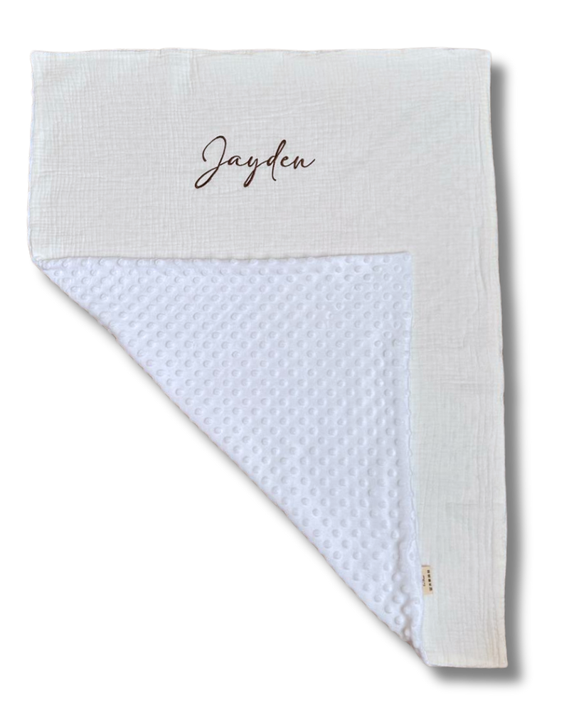Couverture Douceur Ecru personnalisée