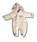 Combipilote beige personnalisée brodé personnalisé au prénom de bébé — Edenelle Création