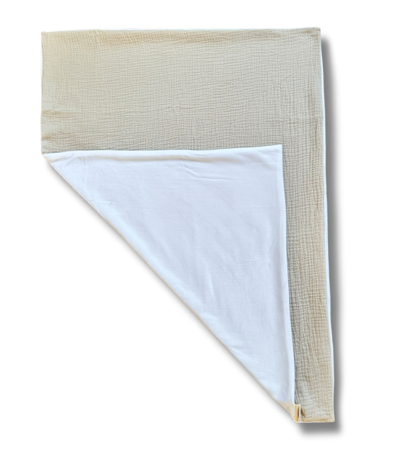Couverture Nicky Beige/Blanc personnalisée