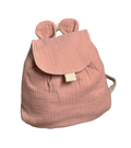 Sac à dos personnalisé - Vieux rose brodé personnalisé au prénom de bébé — Edenelle Création