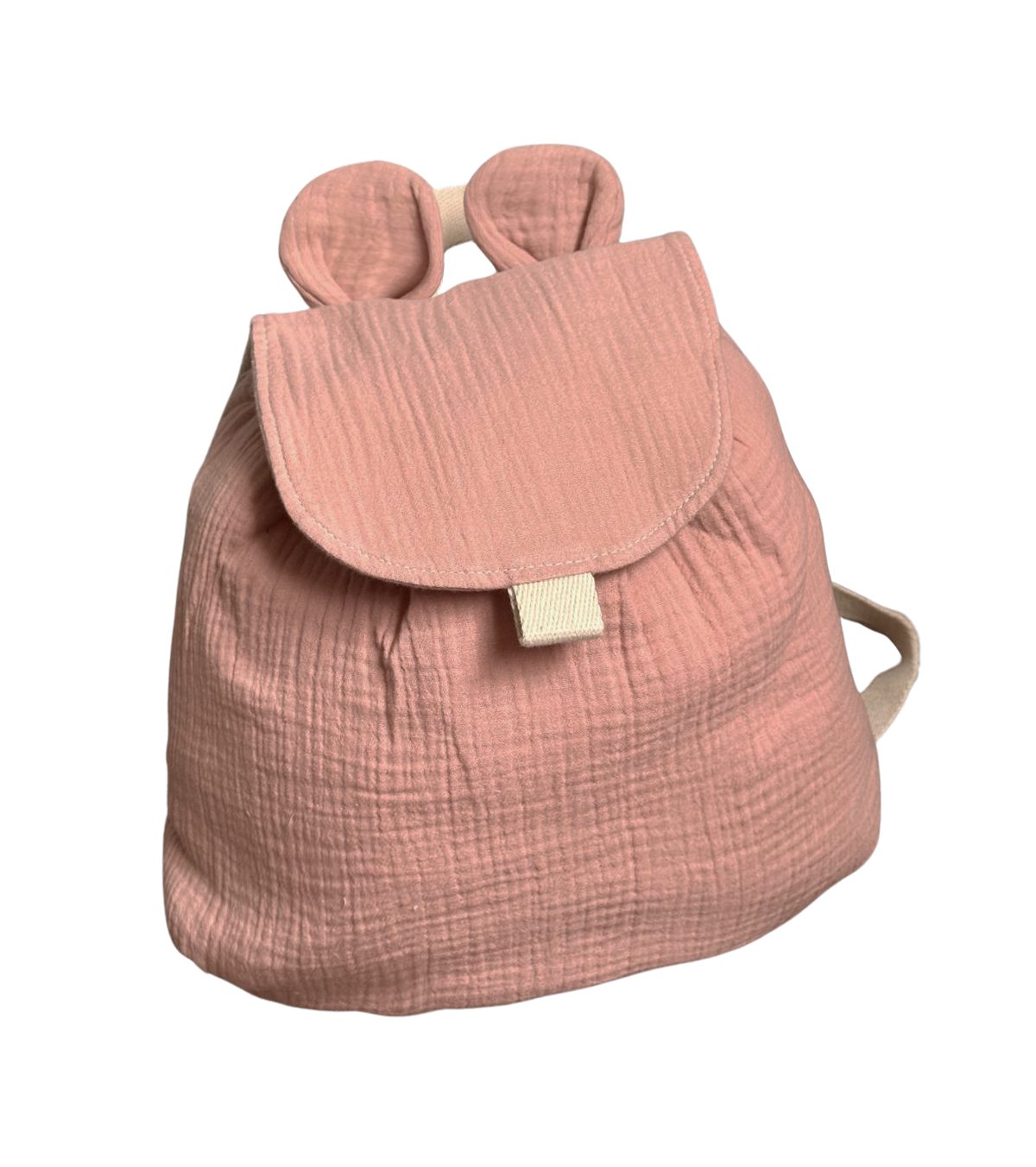 Sac à dos personnalisé - Vieux rose brodé personnalisé au prénom de bébé — Edenelle Création