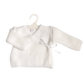 Brassière maille personnalisée - Blanc brodé personnalisé au prénom de bébé — Edenelle Création