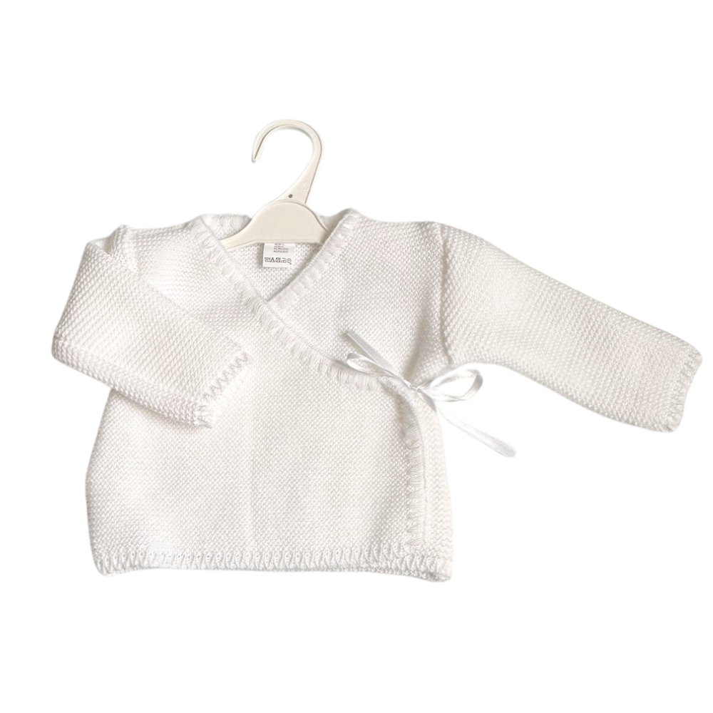 Brassière maille personnalisée - Blanc brodé personnalisé au prénom de bébé — Edenelle Création