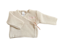Brassière maille personnalisée - Beige brodé personnalisé au prénom de bébé — Edenelle Création