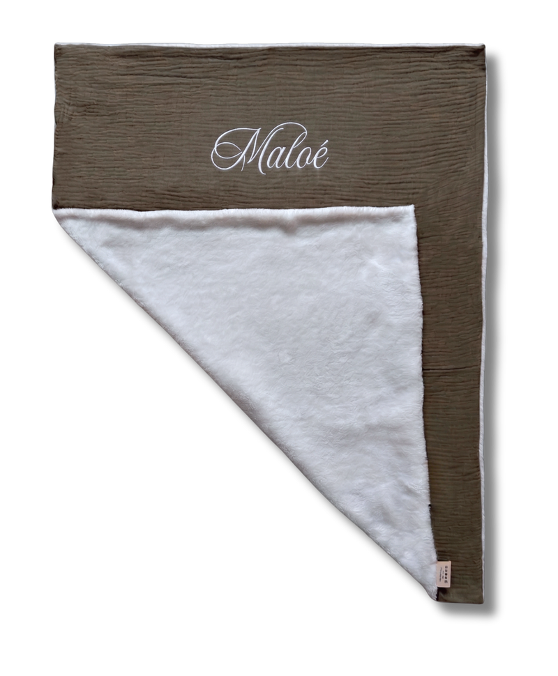 Couverture Douillette Kaki personnalisée
