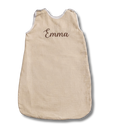 Gigoteuse légère  personnalisée - Beige clair brodé personnalisé au prénom de bébé — Edenelle Création