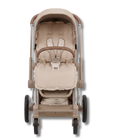 Protection pour poussette - Gaze de coton beige brodé personnalisé au prénom de bébé — Edenelle Créat