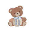 Motif broderie ourson avec nœud