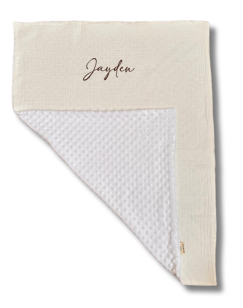 Couverture Douceur Ecru personnalisée