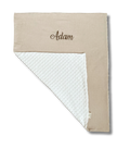 Couverture Douceur Beige personnalisée brodé personnalisé au prénom de bébé — Edenelle Création