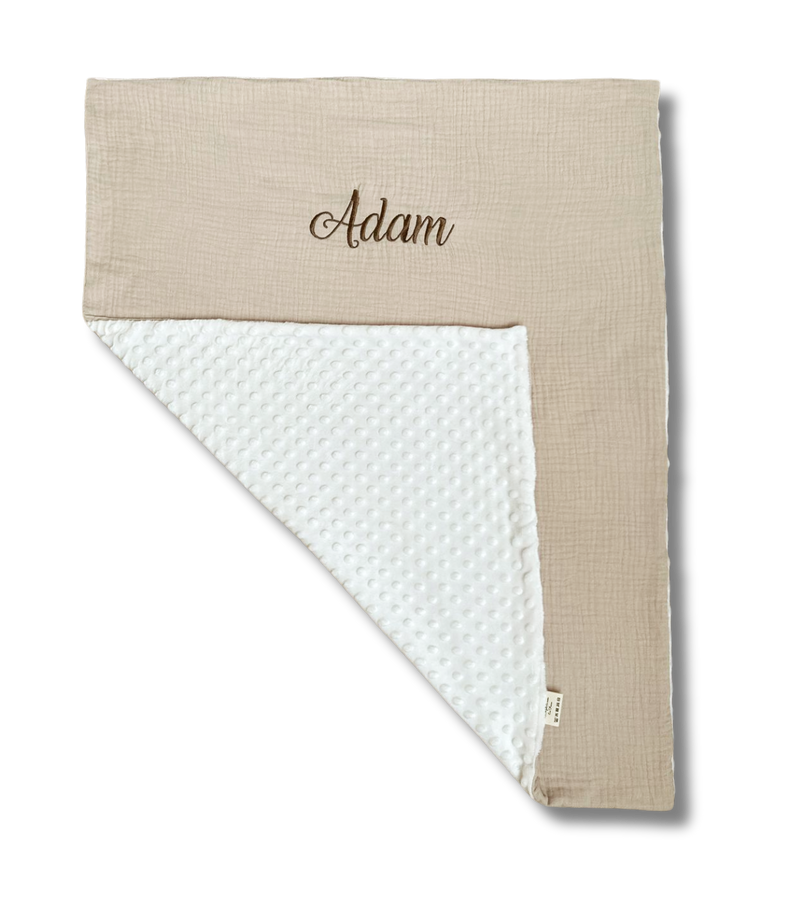 Couverture Douceur Beige personnalisée