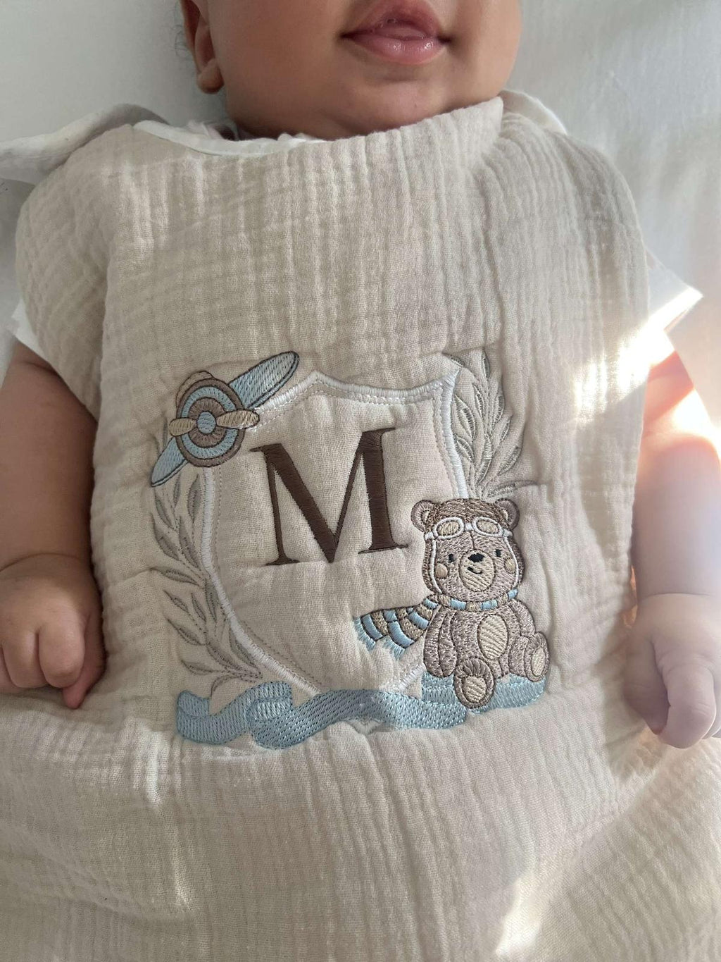 Gigoteuse beige clair personnalisée