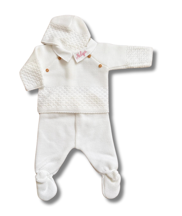 Tenue pull en maille personnalisée - Blanc