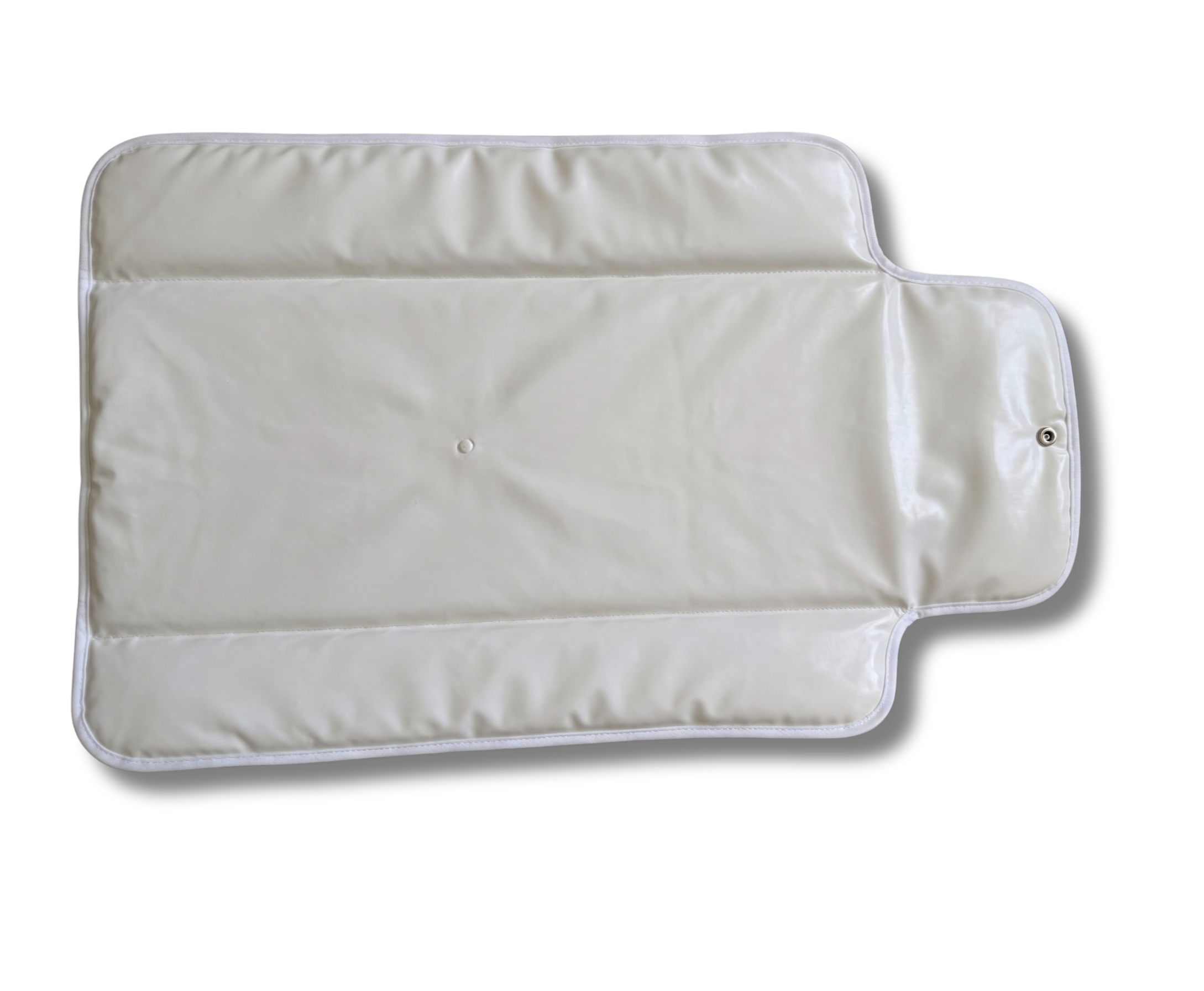 Tapis à langer nomade - Gaze de coton beige brodé personnalisé au prénom de bébé — Edenelle Création