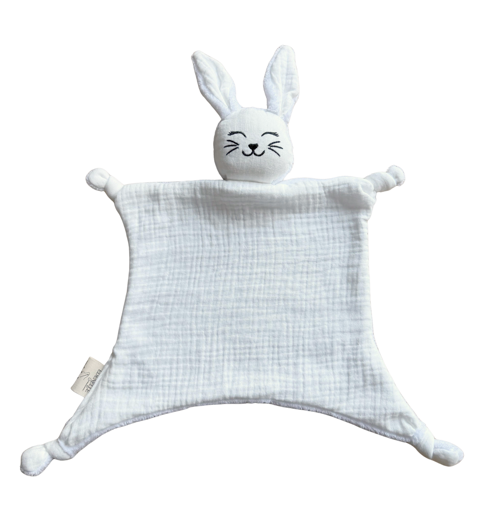 Doudou Signature personnalisé - Écru brodé personnalisé au prénom de bébé — Edenelle Création