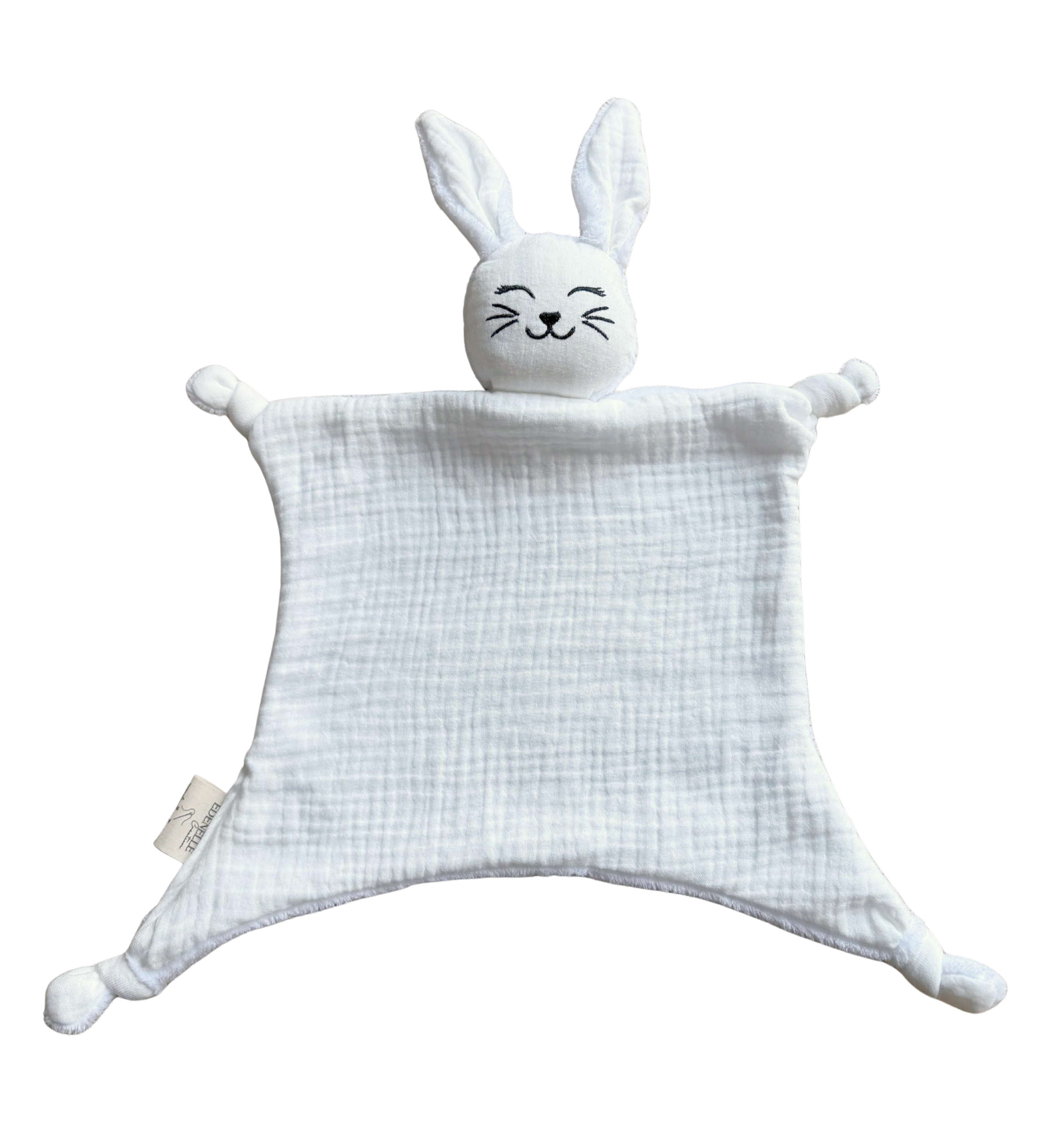 Doudou Signature personnalisé - Écru brodé personnalisé au prénom de bébé — Edenelle Création