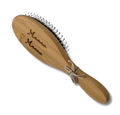 Brosse en bois adulte gravée brodé personnalisé au prénom de bébé — Edenelle Création