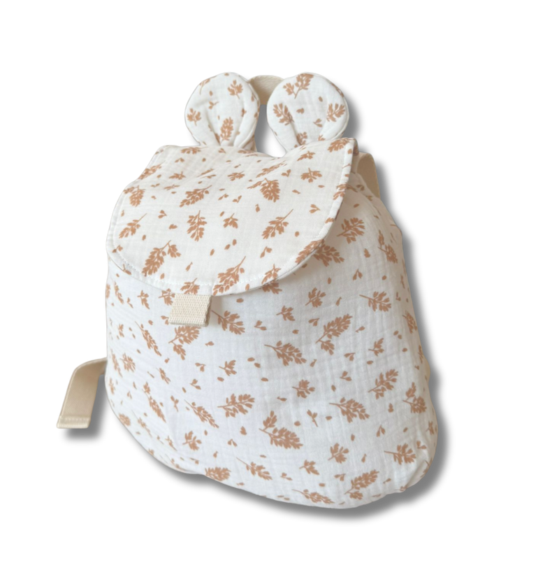 Sac à dos personnalisé - Feuilles caramel