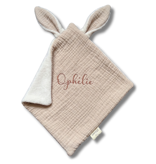 Doudou Douillette Beige et Ecru personnalisé