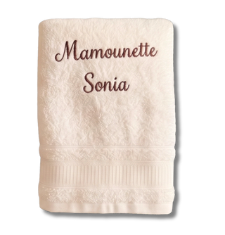 Serviette de bain adulte écru - Premium