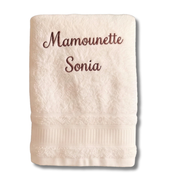 Serviette de bain adulte écru - Premium