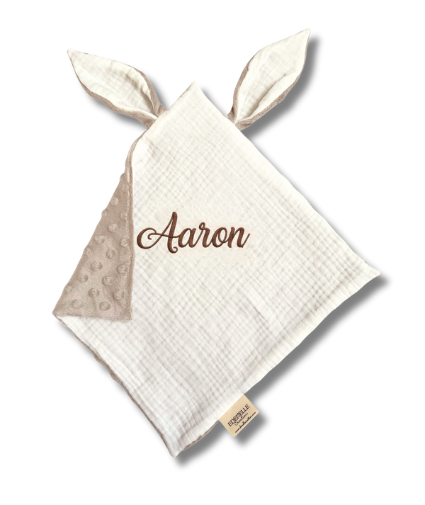 Doudou Douceur Ecru/Beige personnalisé