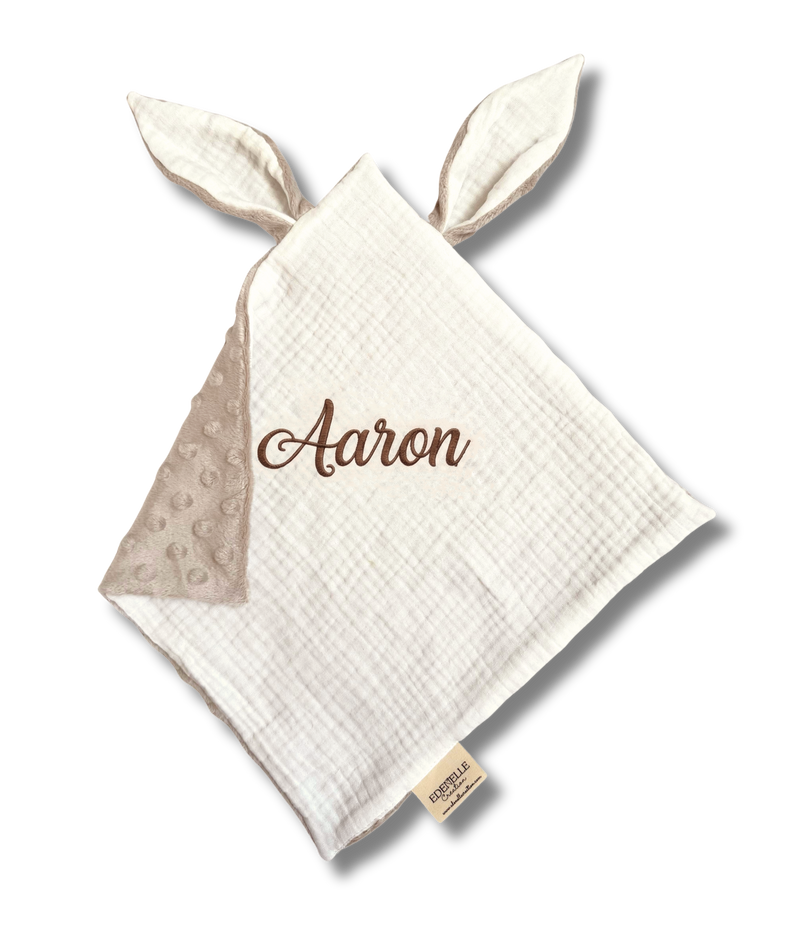 Doudou Douceur Ecru/Beige personnalisé